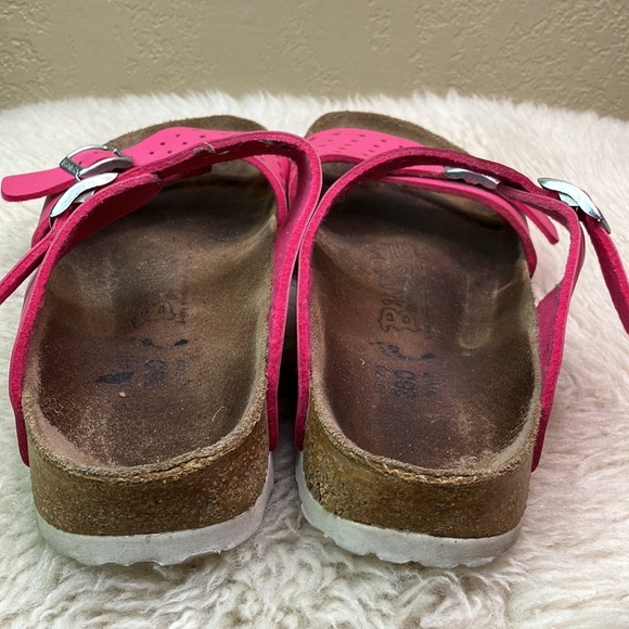 Birkenstock Birki’s Hot Pink Slide Sandal - Picture 4 of 6